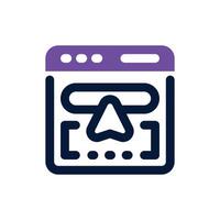 submit dual tone icon. Sleek and modern icon for websites and mobile apps. vector