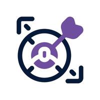 target audience dual tone icon. Sleek and modern icon for websites and mobile apps. vector