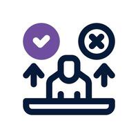 choice dual tone icon. Sleek and modern icon for websites and mobile apps. vector