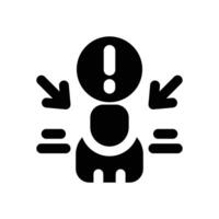 accusation glyph icon. Strong and solid icon for websites and mobile apps. vector
