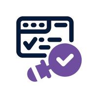 search survey dual tone icon. Sleek and modern icon for websites and mobile apps. vector