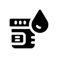urine sample glyph icon. Strong and solid icon for websites and mobile apps. vector
