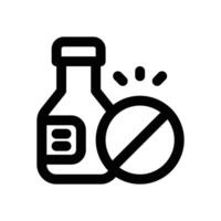 addiction line icon. Clean and minimalist icon for websites and mobile apps. vector
