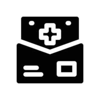 medical report glyph icon. Strong and solid icon for websites, mobile interfaces, presentations, and visual branding. High quality and easy to edit. vector