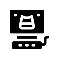 ultrasonography glyph icon. Strong and solid icon for websites and mobile apps. vector