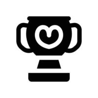 trophy glyph icon. Strong and solid icon for websites and mobile apps. vector