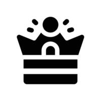crown glyph icon. Strong and solid icon for websites, mobile interfaces, presentations, and visual branding. High quality and easy to edit. vector