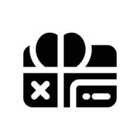 gift card glyph icon. Strong and solid icon for websites, mobile interfaces, presentations, and visual branding. High quality and easy to edit. vector