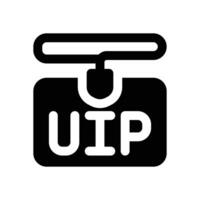 vip card glyph icon. Strong and solid icon for websites, mobile interfaces, presentations, and visual branding. High quality and easy to edit. vector