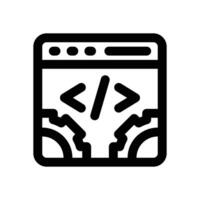 code optimization line icon. Clean and minimalist icon for websites and mobile apps. vector