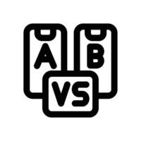 ab testing line icon. Clean and minimalist icon for websites and mobile apps. vector