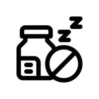 sleeping pill line icon. Clean and minimalist icon for websites and mobile apps. vector