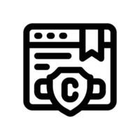 copyright line icon. Clean and minimalist icon for websites and mobile apps. vector