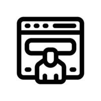 visitor line icon. Clean and minimalist icon for websites and mobile apps. vector