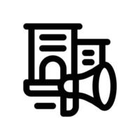 marketing agency line icon. Clean and minimalist icon for websites and mobile apps. vector