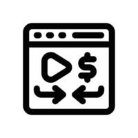 monetization line icon. Clean and minimalist icon for websites and mobile apps. vector