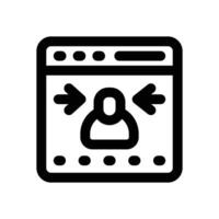 web account line icon. Clean and minimalist icon for websites and mobile apps. vector
