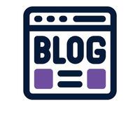 blog dual tone icon. Sleek and modern icon for websites and mobile apps. vector