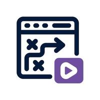 content strategy dual tone icon. Sleek and modern icon for websites and mobile apps. vector