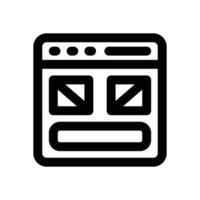 web wireframe line icon. Clean and minimalist icon for websites and mobile apps. vector
