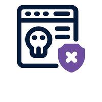 virus attack dual tone icon. Sleek and modern icon for websites and mobile apps. vector