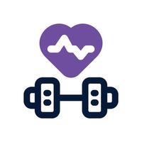 weight lifting dual tone icon. Sleek and modern icon for websites and mobile apps. vector