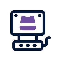 ultrasonography dual tone icon. Sleek and modern icon for websites and mobile apps. vector