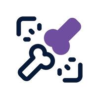 bone dual tone icon. Sleek and modern icon for websites and mobile apps. vector