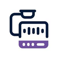 hearing test dual tone icon. Sleek and modern icon for websites and mobile apps. vector
