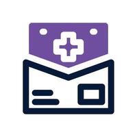 medical report duotone icon. Sleek and modern icon for websites, mobile apps, marketing materials, and corporate design. Fully scalable and ready to use. vector