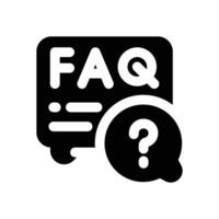 faq glyph icon. Strong and solid icon for websites, mobile interfaces, presentations, and visual branding. High quality and easy to edit. vector