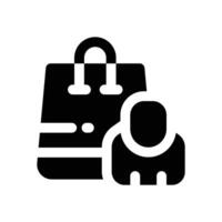 consumer glyph icon. Strong and solid icon for websites and mobile apps. vector