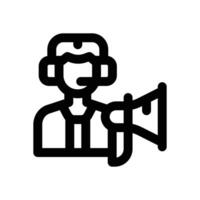 telemarketer line icon. Clean and minimalist icon for websites, mobile apps, presentations, and logos. Fully scalable and customizable for any project. vector