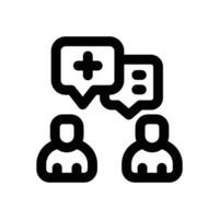 counseling line icon. Clean and minimalist icon for websites and mobile apps. vector