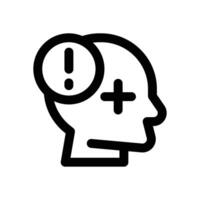 mental illness line icon. Clean and minimalist icon for websites and mobile apps. vector