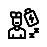 fatigue line icon. Clean and minimalist icon for websites and mobile apps. vector