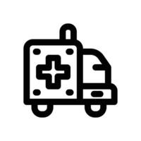 ambulance line icon. Clean and minimalist icon for websites, mobile apps, presentations, and logos. Fully scalable and customizable for any project. vector