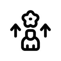 self improvement line icon. Clean and minimalist icon for websites and mobile apps. vector