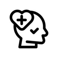 mental health line icon. Clean and minimalist icon for websites and mobile apps. vector