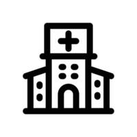 hospital line icon. Clean and minimalist icon for websites, mobile apps, presentations, and logos. Fully scalable and customizable for any project. vector