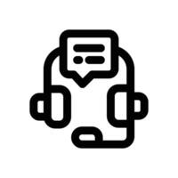 support line icon. Clean and minimalist icon for websites, mobile apps, presentations, and logos. Fully scalable and customizable for any project. vector