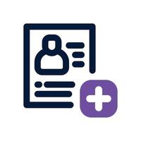 medical record duotone icon. Sleek and modern icon for websites, mobile apps, marketing materials, and corporate design. Fully scalable and ready to use. vector