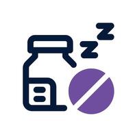 sleeping pill duotone icon. Sleek and modern icon for websites, mobile apps, marketing materials, and corporate design. Fully scalable and ready to use. vector