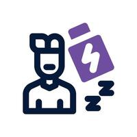 fatigue duotone icon. Sleek and modern icon for websites, mobile apps, marketing materials, and corporate design. Fully scalable and ready to use. vector