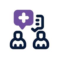 counseling duotone icon. Sleek and modern icon for websites, mobile apps, marketing materials, and corporate design. Fully scalable and ready to use. vector