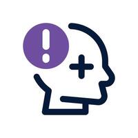 mental illness dual tone icon. Sleek and modern icon for websites and mobile apps. vector