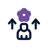 self improvement dual tone icon. Sleek and modern icon for websites and mobile apps. vector