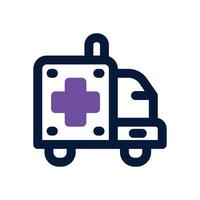 ambulance duotone icon. Sleek and modern icon for websites, mobile apps, marketing materials, and corporate design. Fully scalable and ready to use. vector