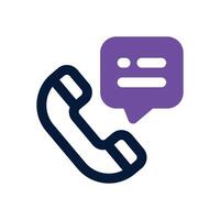helpline dual tone icon. Sleek and modern icon for websites and mobile apps. vector