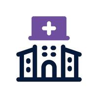 hospital duotone icon. Sleek and modern icon for websites, mobile apps, marketing materials, and corporate design. Fully scalable and ready to use. vector